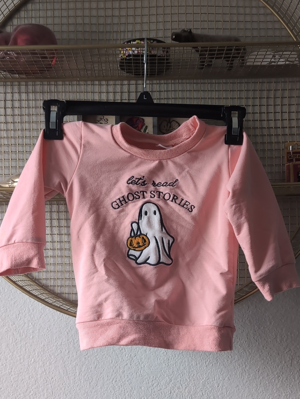 Pink Kids "Let's Read Ghost Stories" Sweatshirt